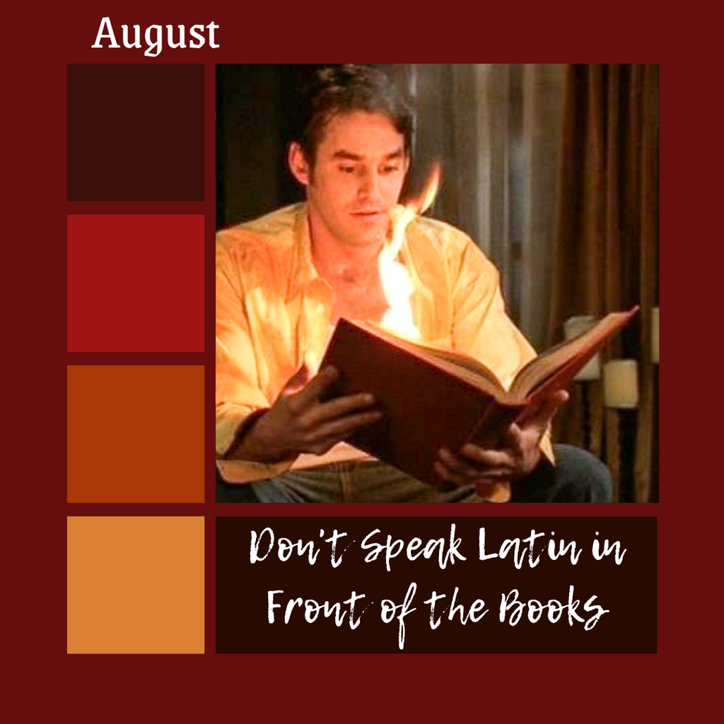 Don't Speak Latin In Front Of The Books | 2023 Buffy the Vampire Slayer yarn club