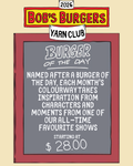 Bob's Burgers Monthly Yarn Club