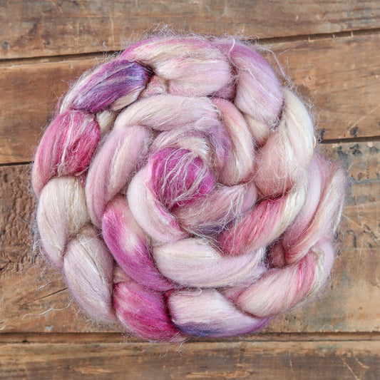 Pink Halite | merino silk flax