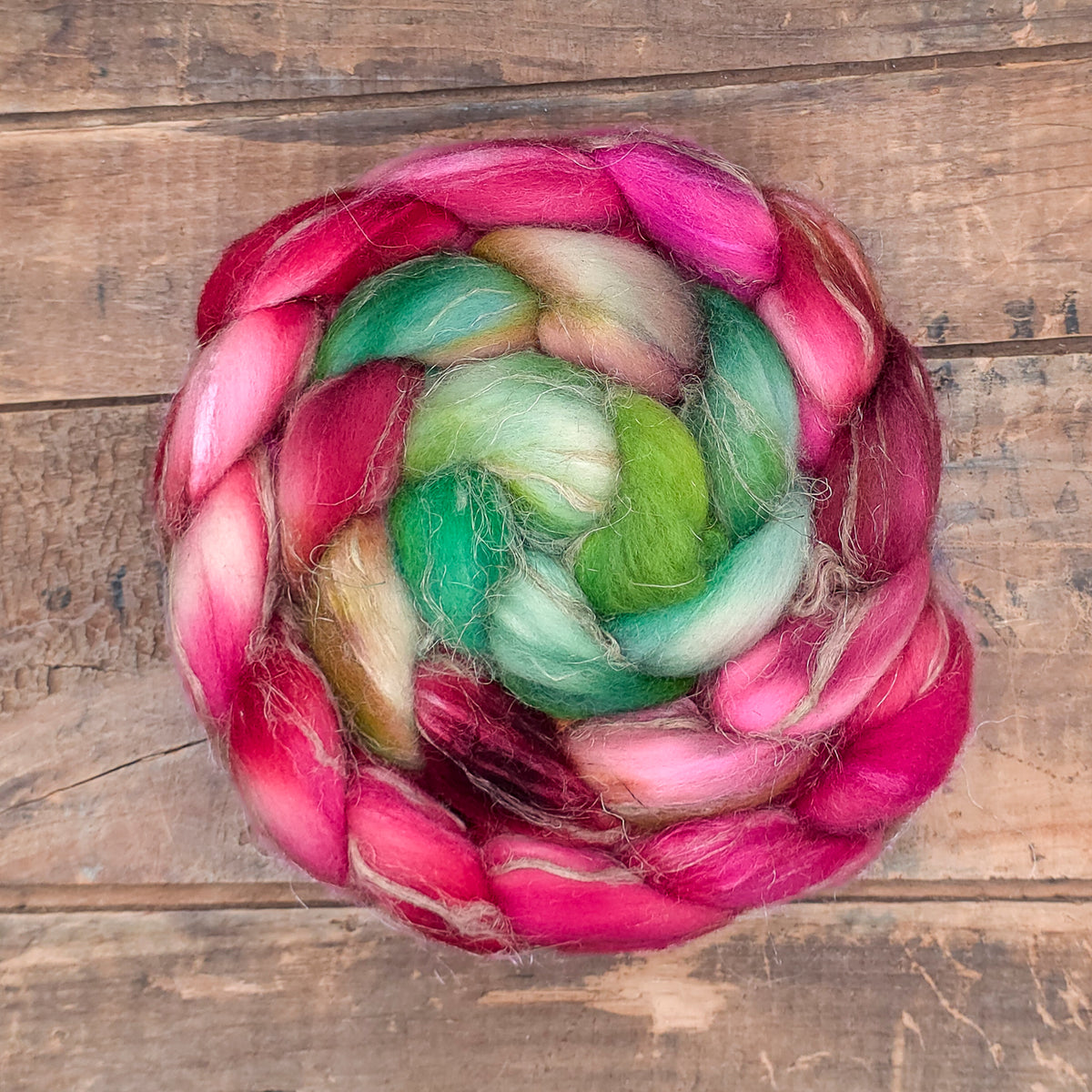 Strawberry Rhubarb | merino silk flax