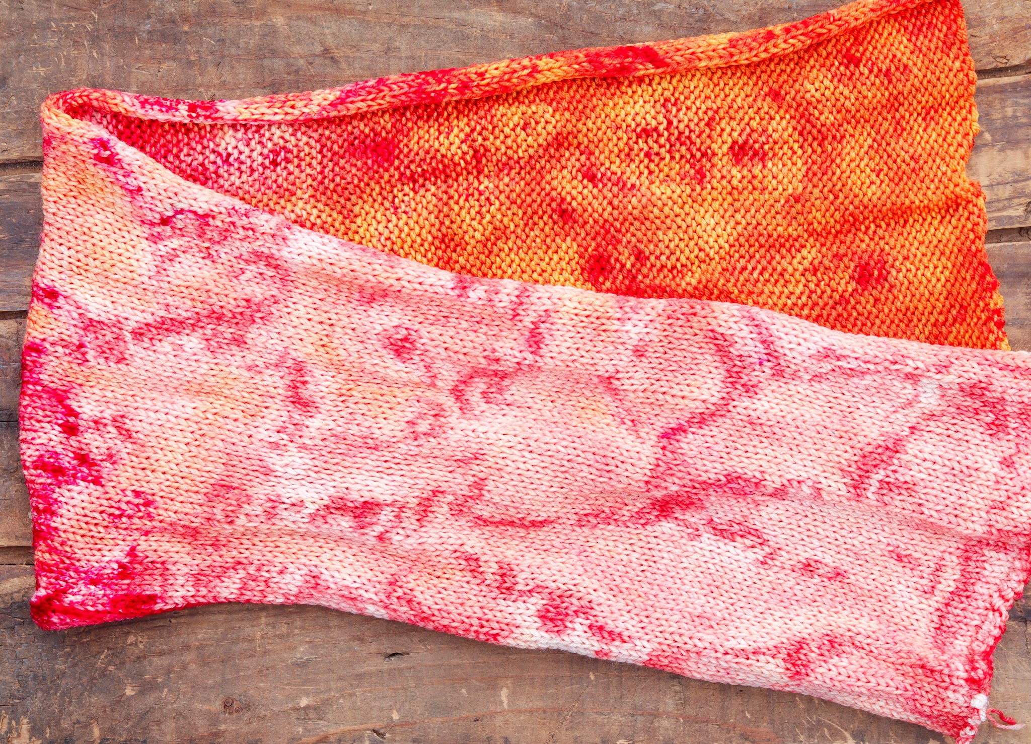 Raspberry Orange Sherbert | sock blank double