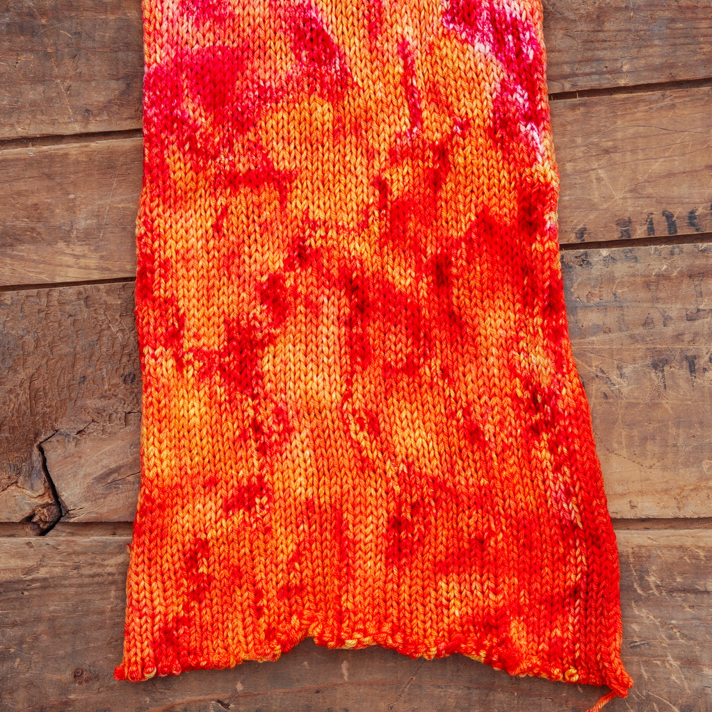 Raspberry Orange Sherbert | sock blank double