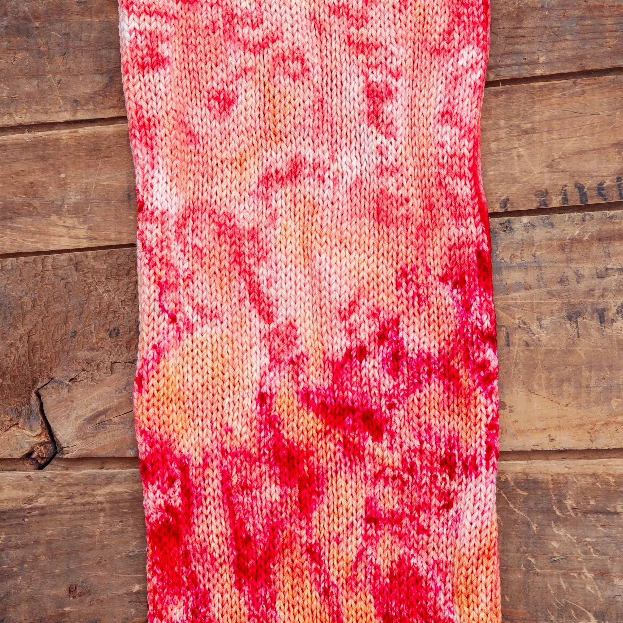 Raspberry Orange Sherbert | sock blank double