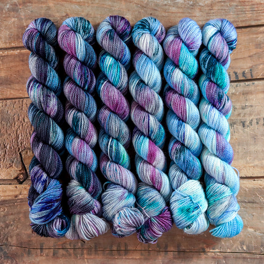 Siren Song | sweet pea sock half skein fade set