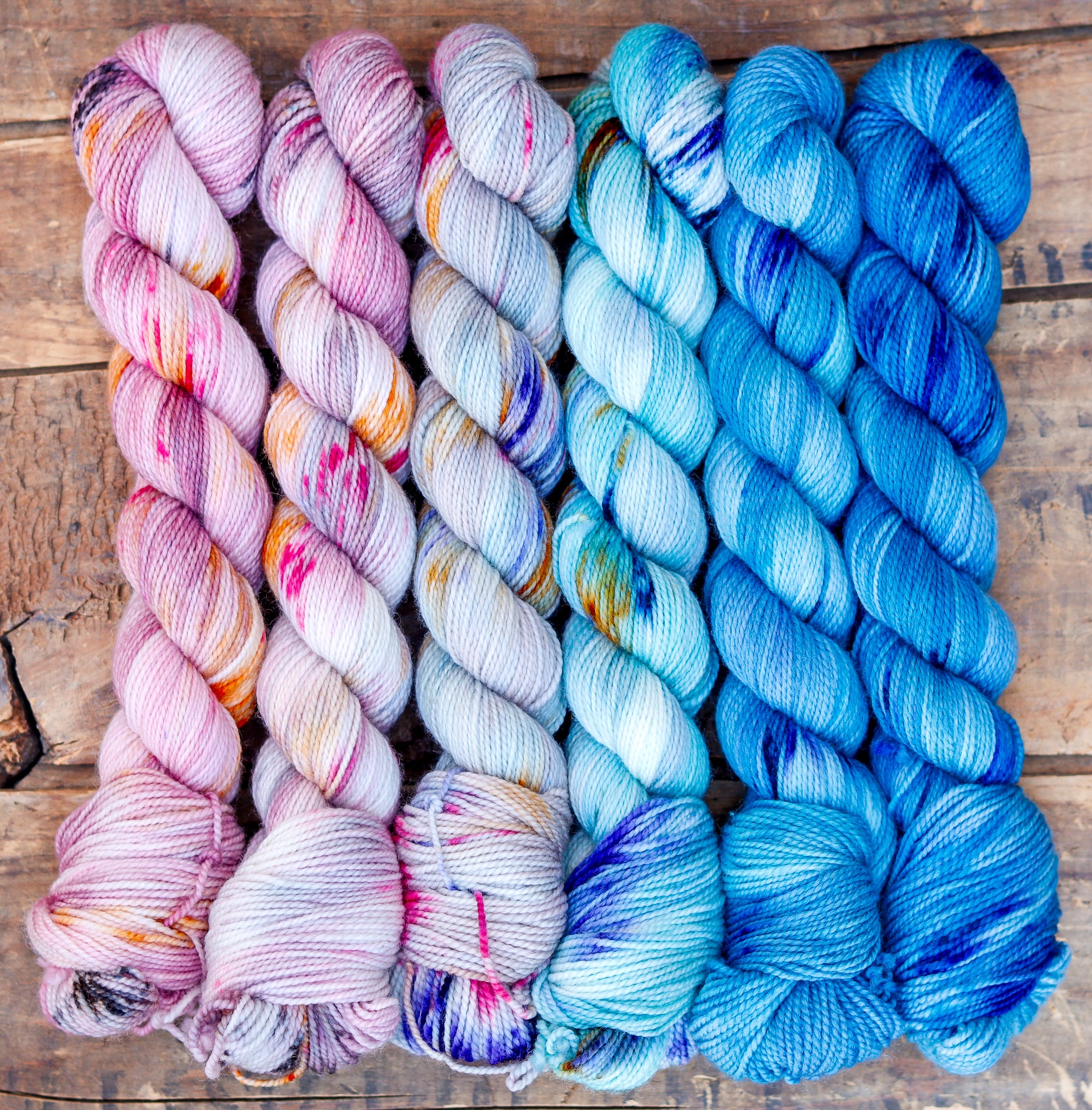 The Hippy Dippy | sweet pea sock half skein fade set